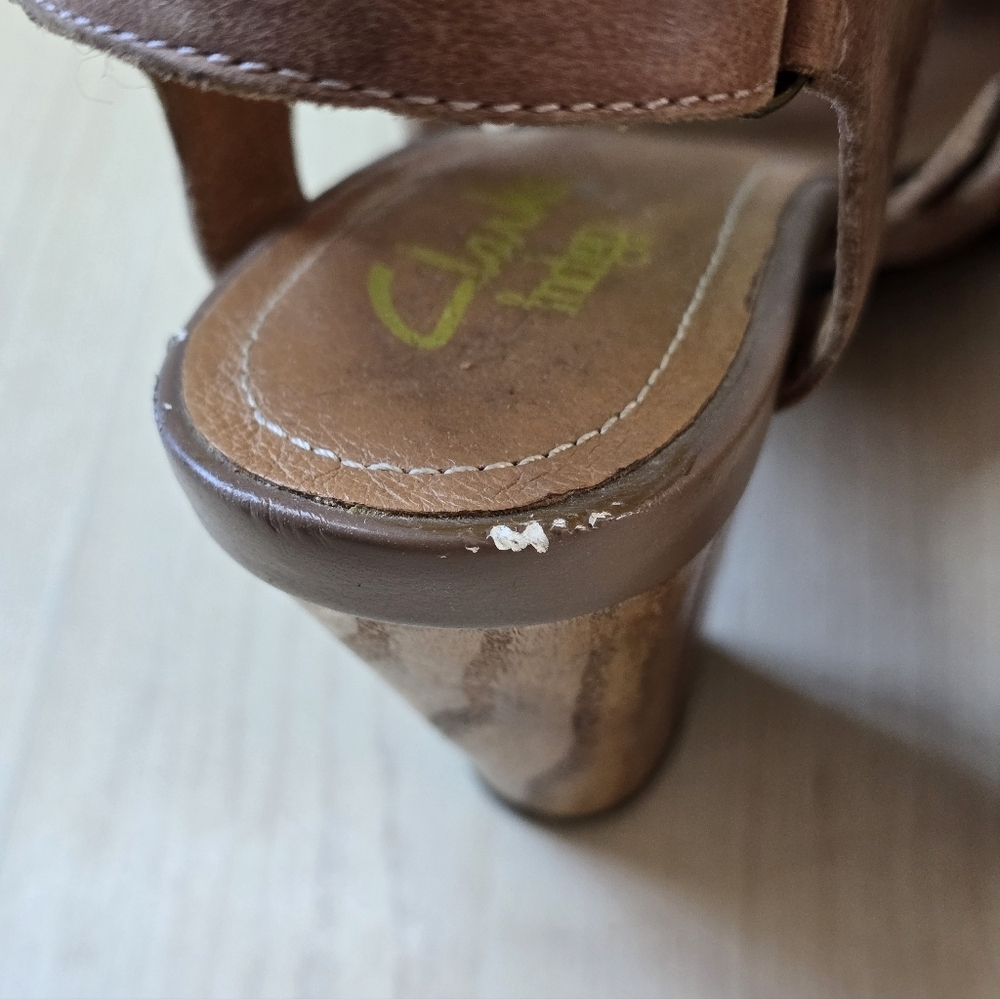 Clarks Indigo Strappy High Heels Size 8.5 - Picture 9 of 10